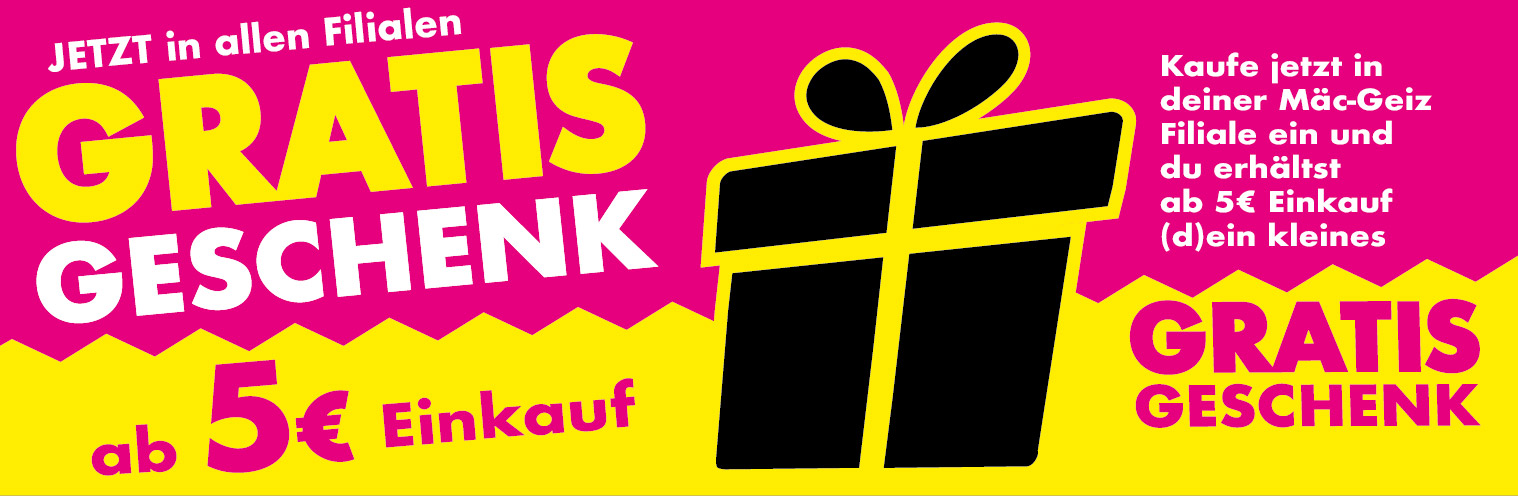 Gratis Geschenk ab 5 € Einkaufswert