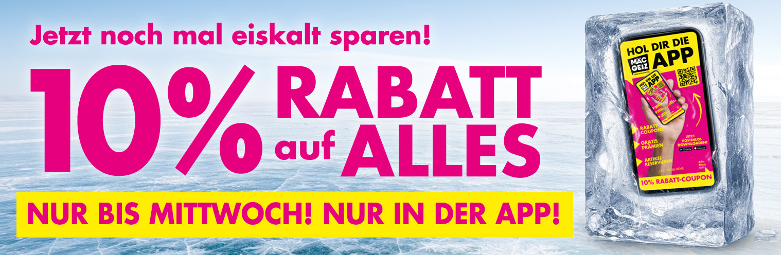 Extra Coupon 10% in der App - nur bis Mittwoch!