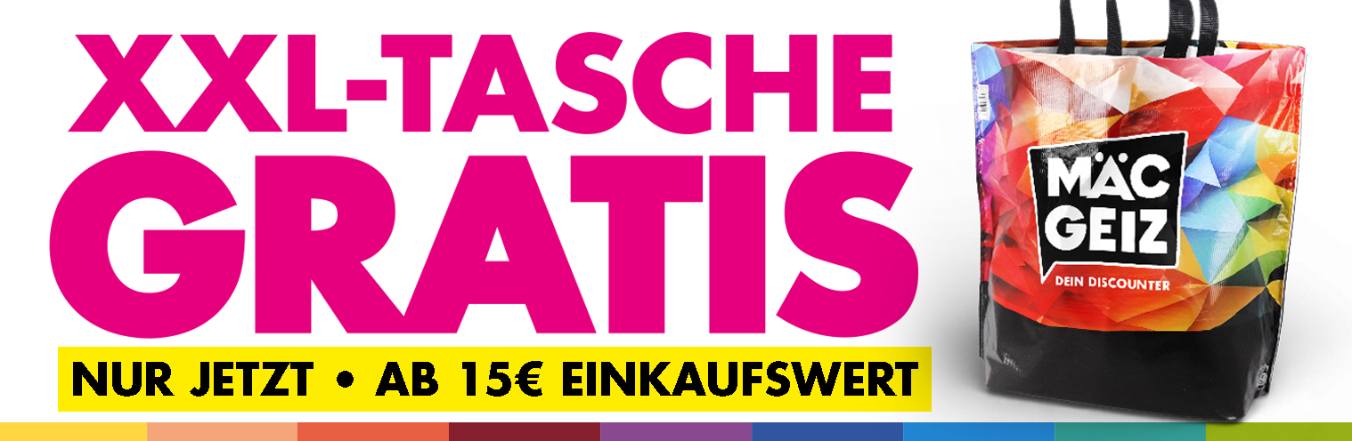 XXL-Tasche Gratis ab 15€ Einkaufswert
