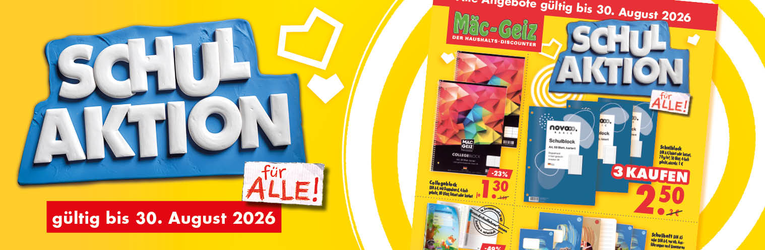 Schulflyer Angebote bis 30.08.2026