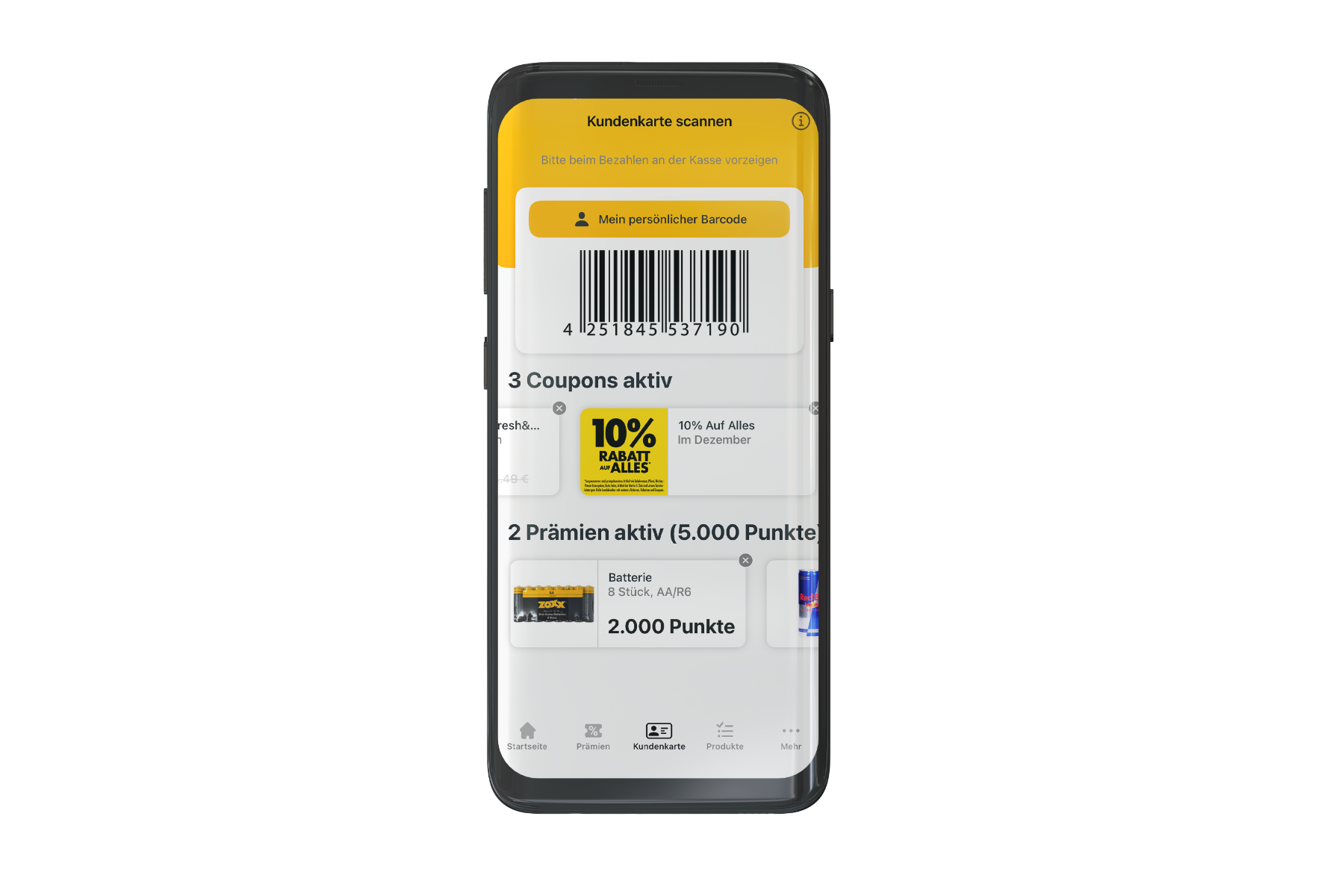 Mäc-Geiz App Kundenkarte und Coupons