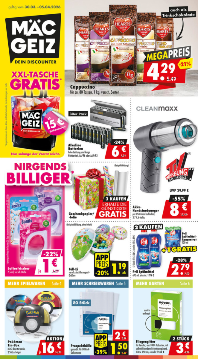 Prospekt Kalenderwoche 14 2026, gültig ab 30.03.2025