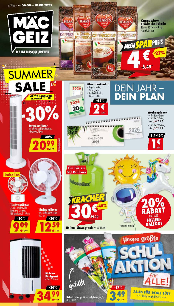 Prospekt Kalenderwoche 32, gültig ab 04.08.2025