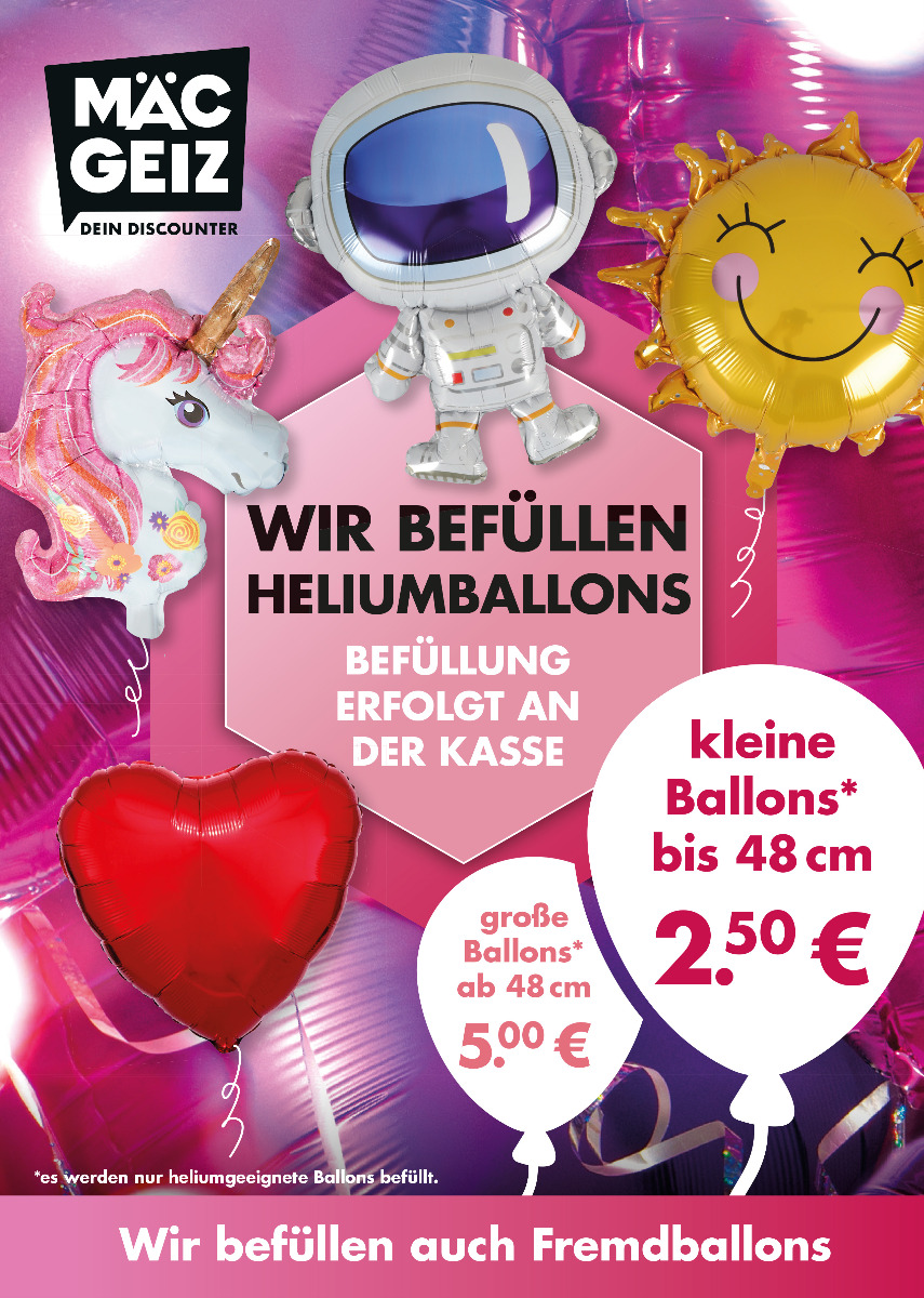 Flyer zur Heliumbefüllung