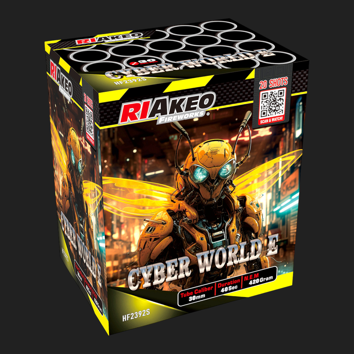 Cyber World E, 20 Schuss, Batteriefeuerwerk