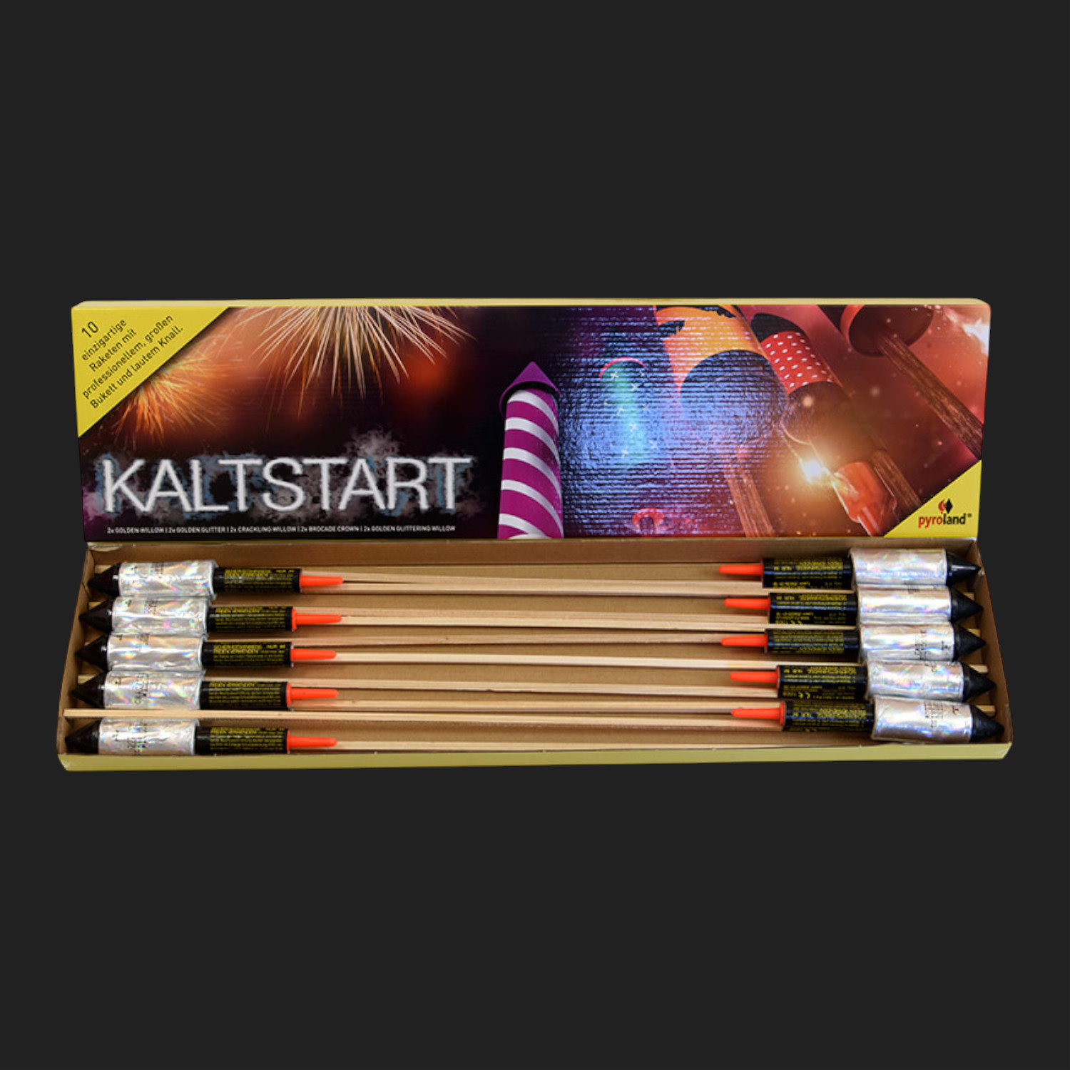 Kaltstart, 10 Stück, Raketen