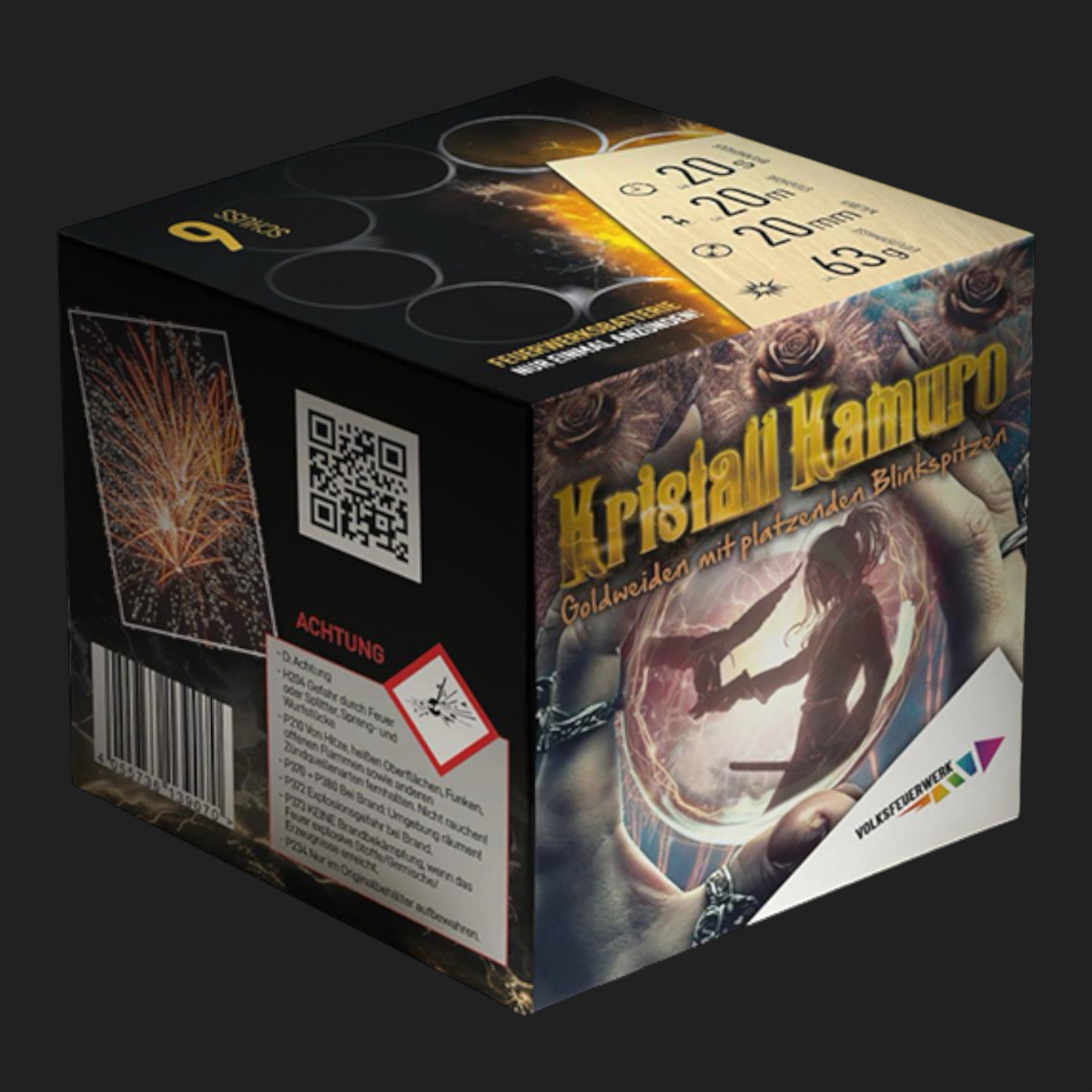 Kristall Kamuro 9 Schuss, Batteriefeuerwerk