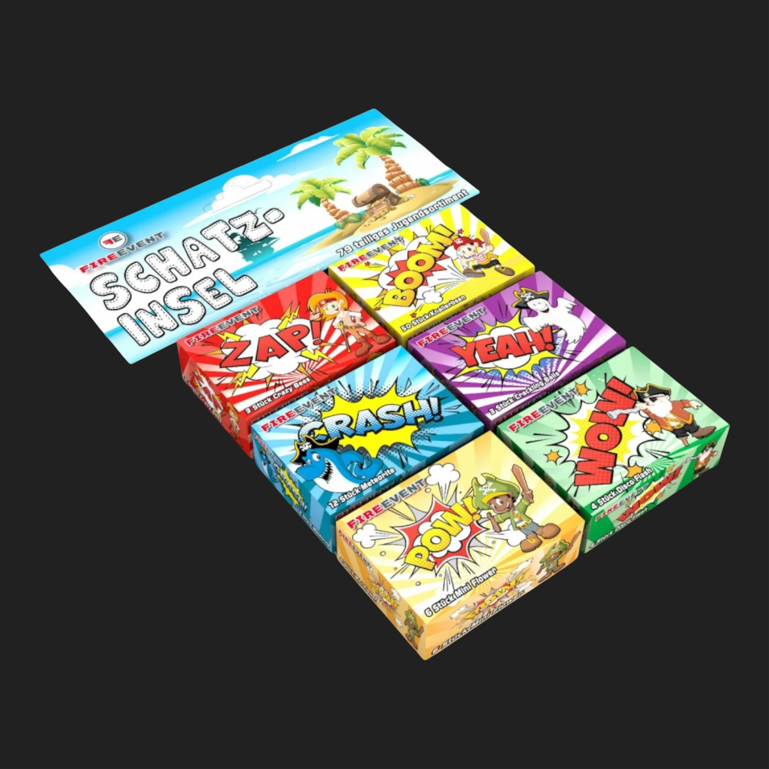 Jugendsortiment Schatzinsel, 79 Teile