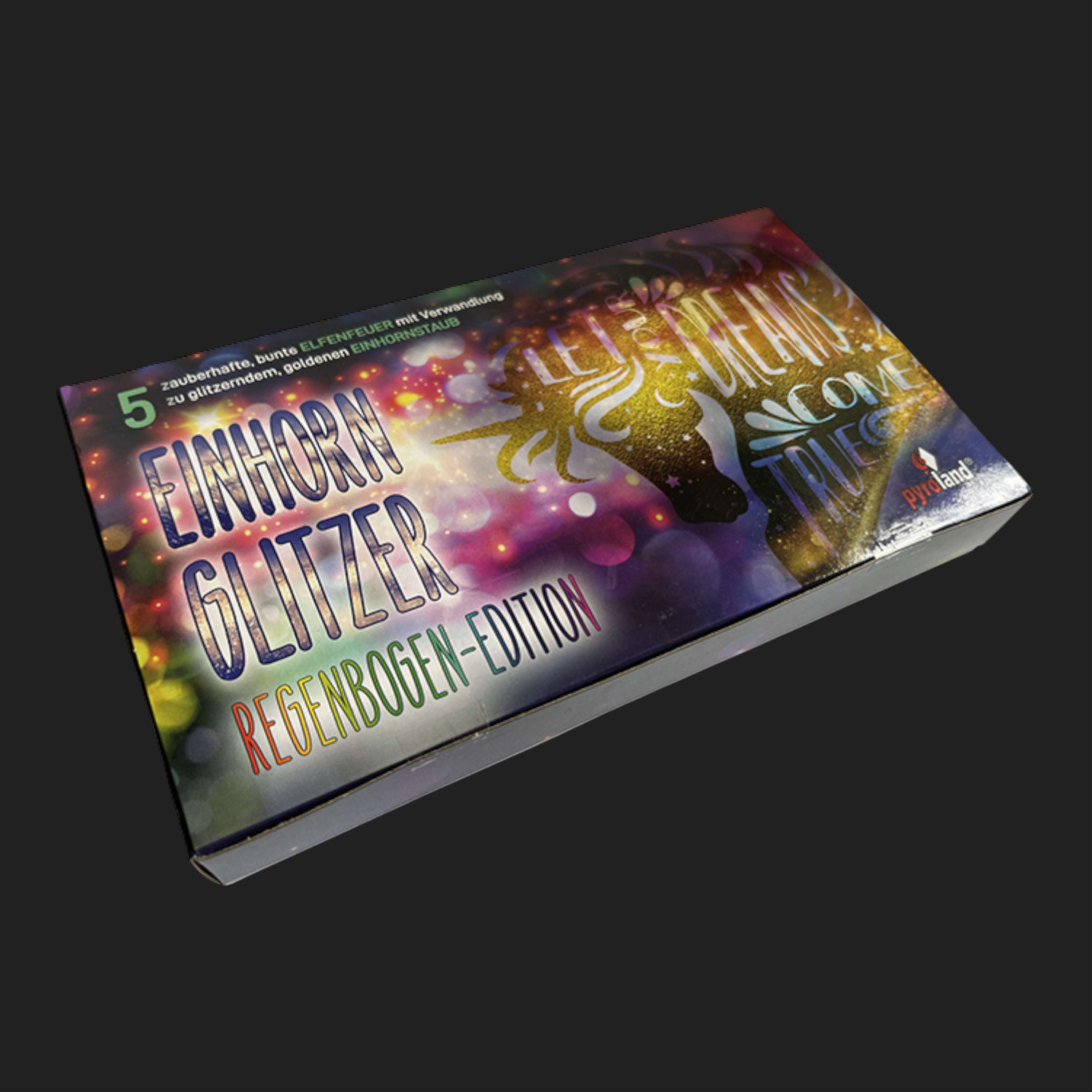 Einhornglitzer Regenbogen Edition, 5 Stück