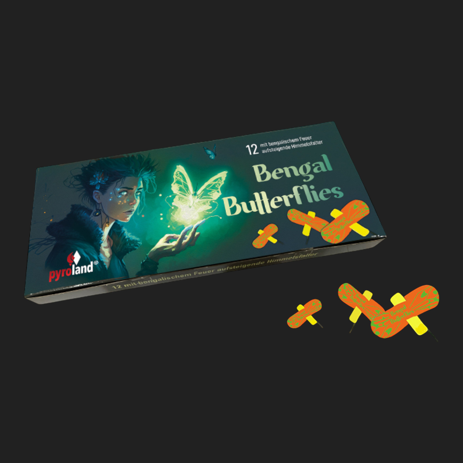 Bengal Butterflies, 12 Stück, Leuchtfeuerwerk