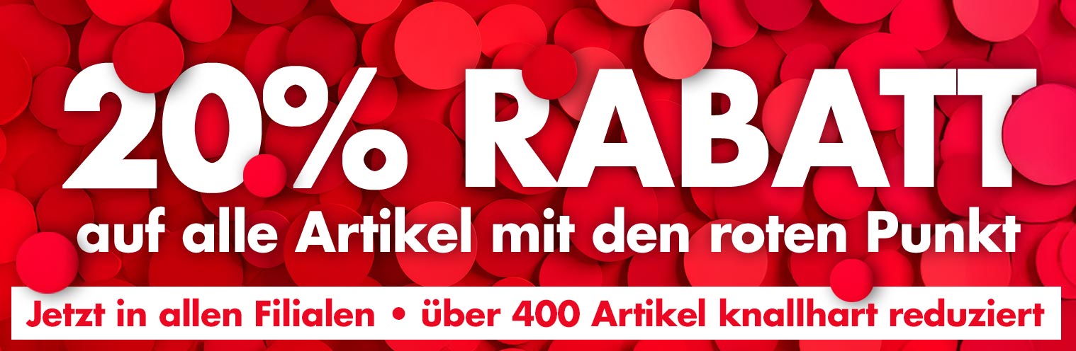Banner zur Roter Punkt Aktion bei MÄC-GEIZ