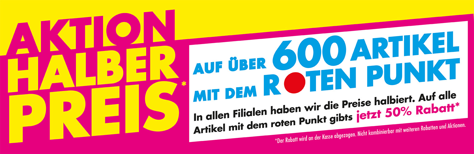 50% Rabatt auf ausgewählte Artikel