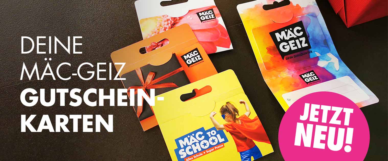 MÄC-GEIZ Geschenkgutscheine » eine Idee für jeden Anlass